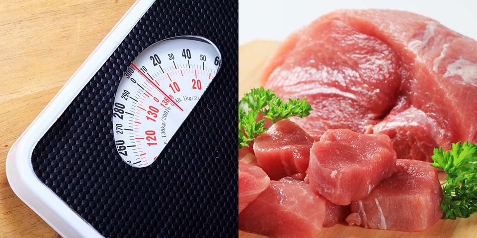 急な体重減少は豚肉で防ごう！