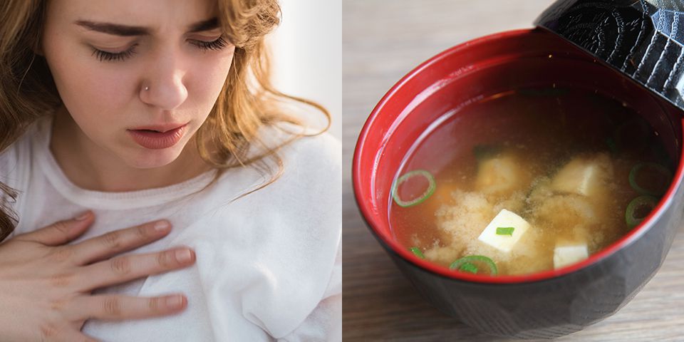 胸の痛み予防にいつもの味噌汁を